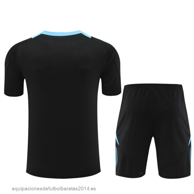 Nuevo Entrenamiento Conjunto Completo Argentina 2024 Negro III Azul Baratas